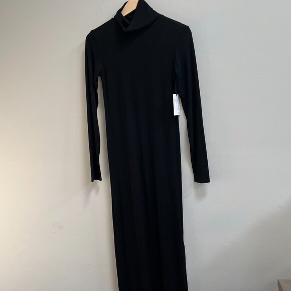 NEW Electric & Rose Lindy Knit Maxi Dress Black Onyx Ribbed‎ Bodycon Small - Picture 4 of 8